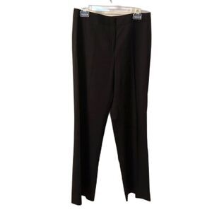 LAFAYETTE 148 NEW YORK SZ 6  BLACK WOOL HIGH RISE STRAIGHT LEG  PANTS